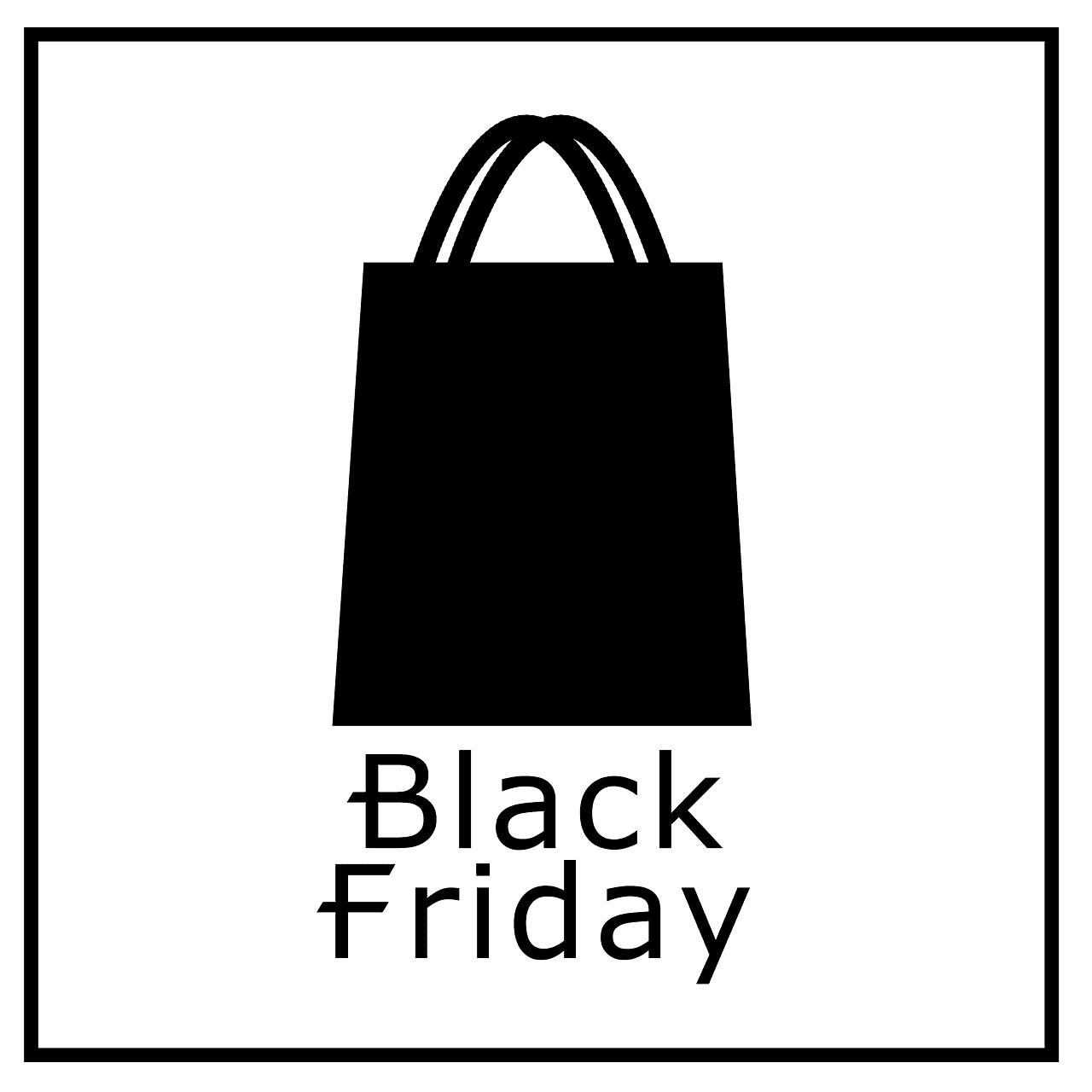 Black Friday shopping bag