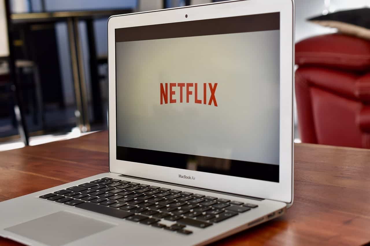 Netflix logo on computer screen